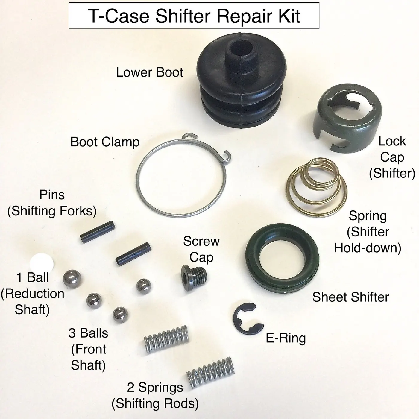 COMPLETE TRANSFER CASE SHIFTER LEVER REPAIR KIT – SAMURAI ’85-’95