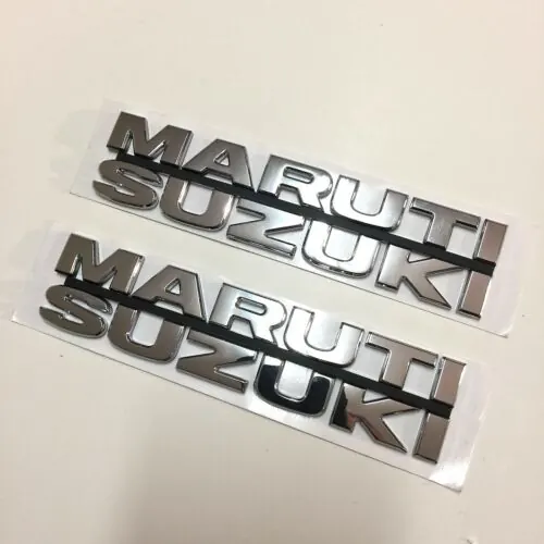MARUTI SUZUKI CHROME EMBLEMS – ADHESIVE BACK – SAMURAI ’85-’95